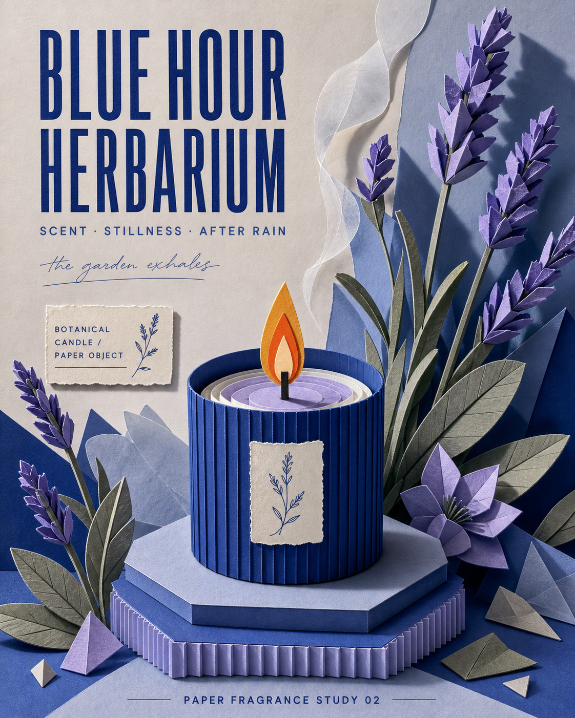 BLUE HOUR HERBARIUM — Full Paper Transformation print